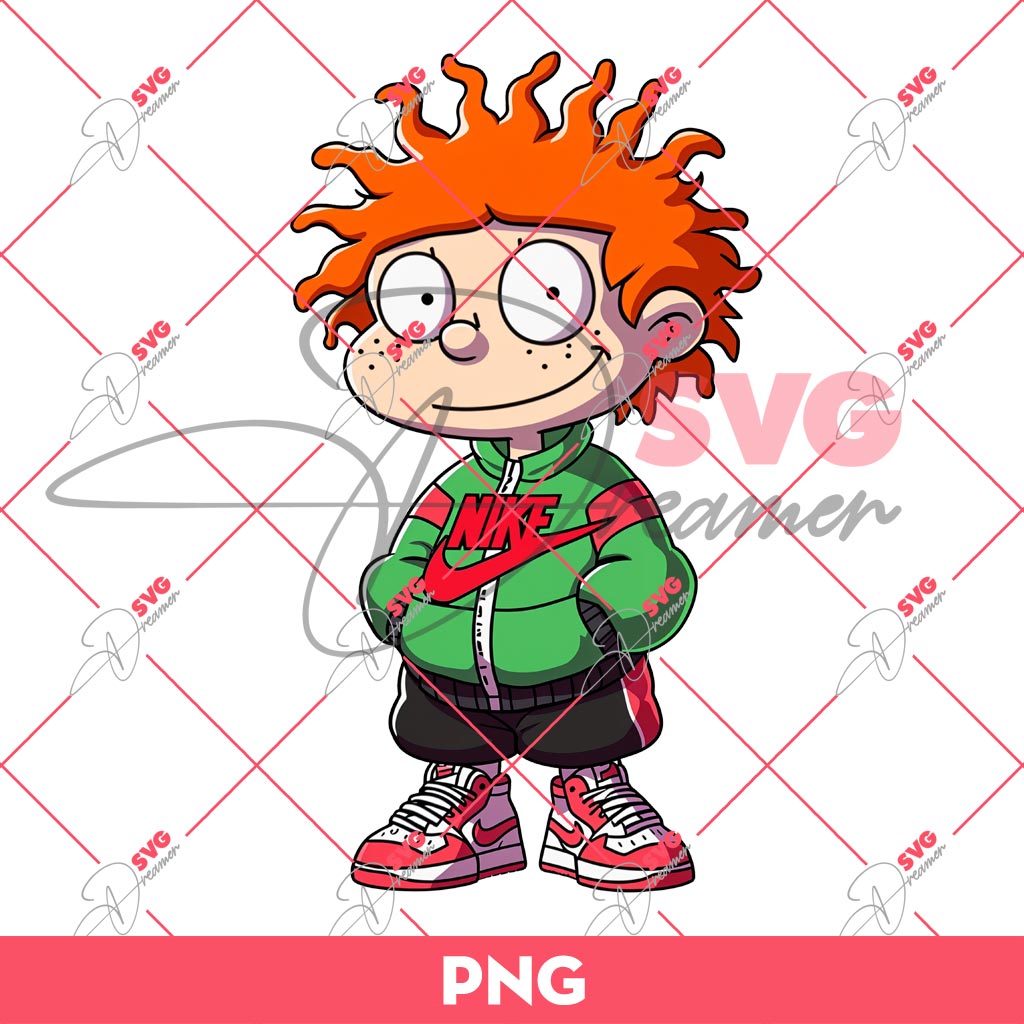 Rugrats Wearing Nike Outfits PNG, Rugrats Cartoon Characters Nike Fashion PNG
