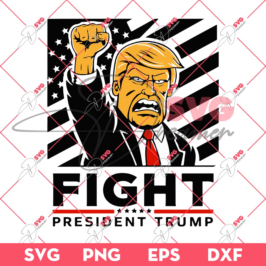 Simpson Fight President Trump SVG PNG, Trump 2024 SVG PNG