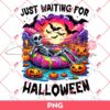 Skeleton Halloween PNG, Summer Skeleton PNG, Just Waiting For Halloween PNG