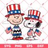 Snoopy And Charlie Brown Independence Day SVG PNG, 04th Of July SVG PNG