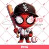 Spiderman Chicago White Sox Baseball PNG, Superhero Baby Spiderman MLB PNG