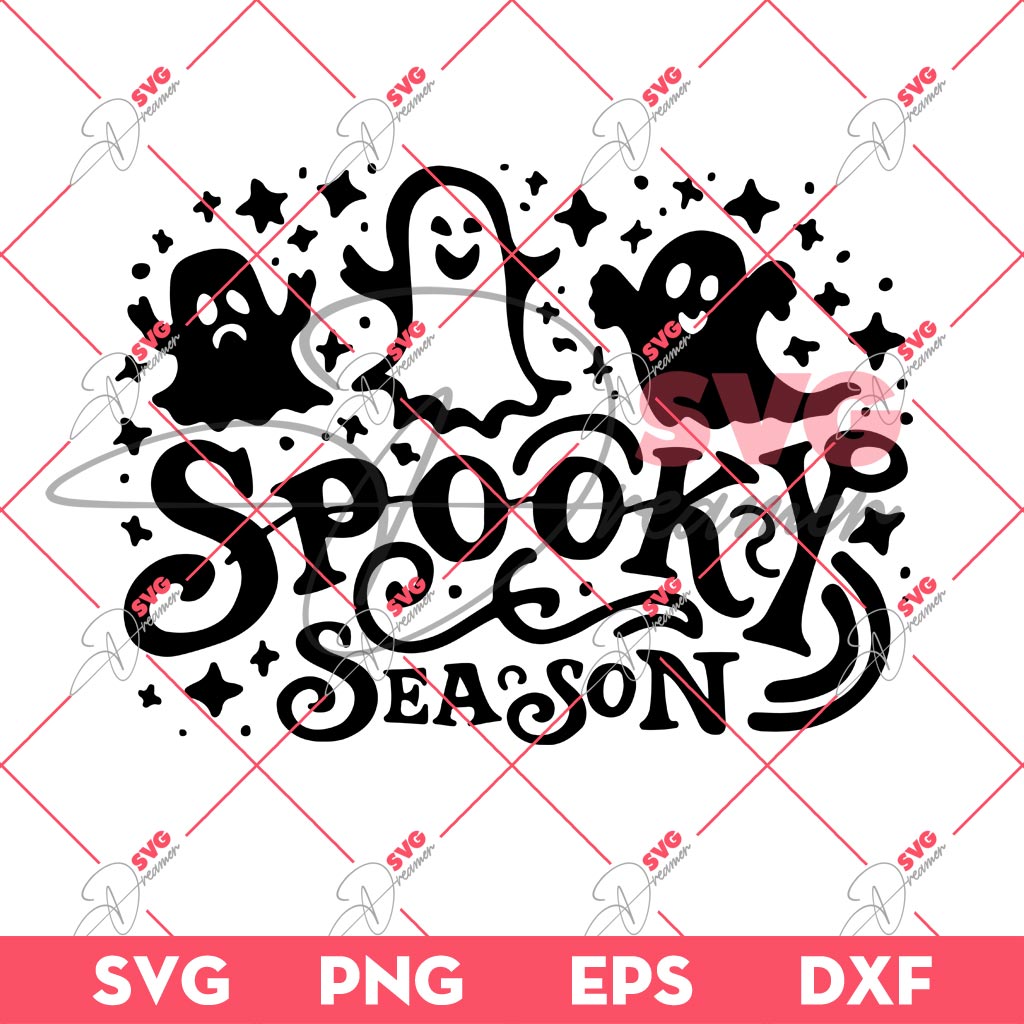 Spooky Season SVG, Cute Ghost Halloween SVG