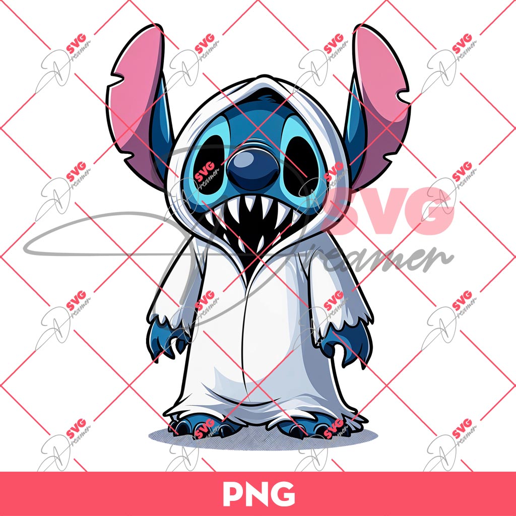 Stitch Ghostface Halloween PNG, Stitch Horror Character PNG, Halloween PNG