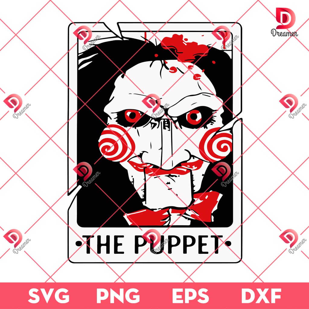 The Puppet Jigsaw SVG PNG, Horror Tarot Card SVG PNG, Horror Killer Halloween SVG PNG