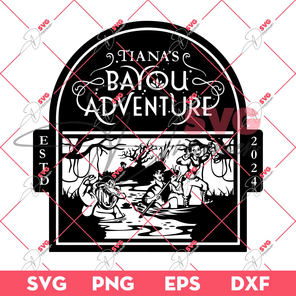Tianas Bayou Adventure ESTD 2024 SVG PNG, Disney Princess Tiana SVG PNG
