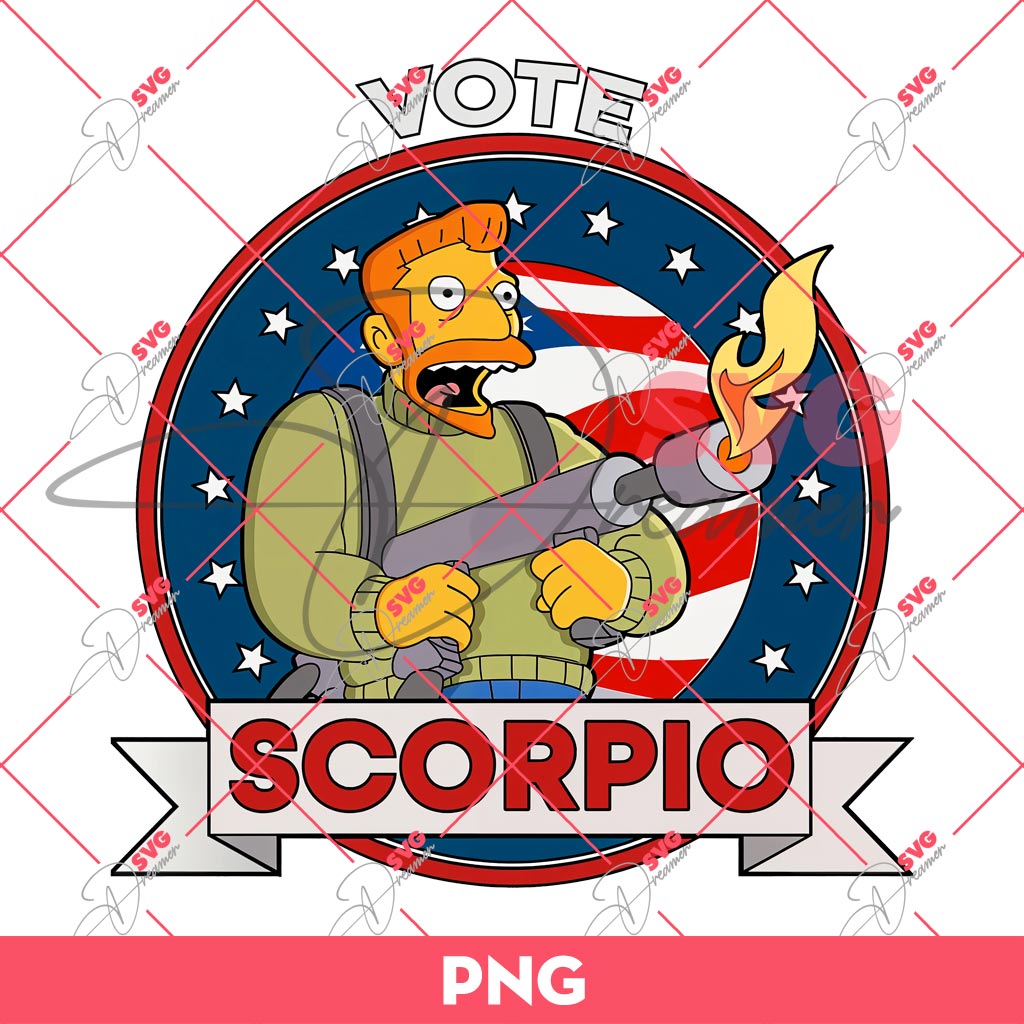 Vote Scorpio PNG, Simpsons PNG
