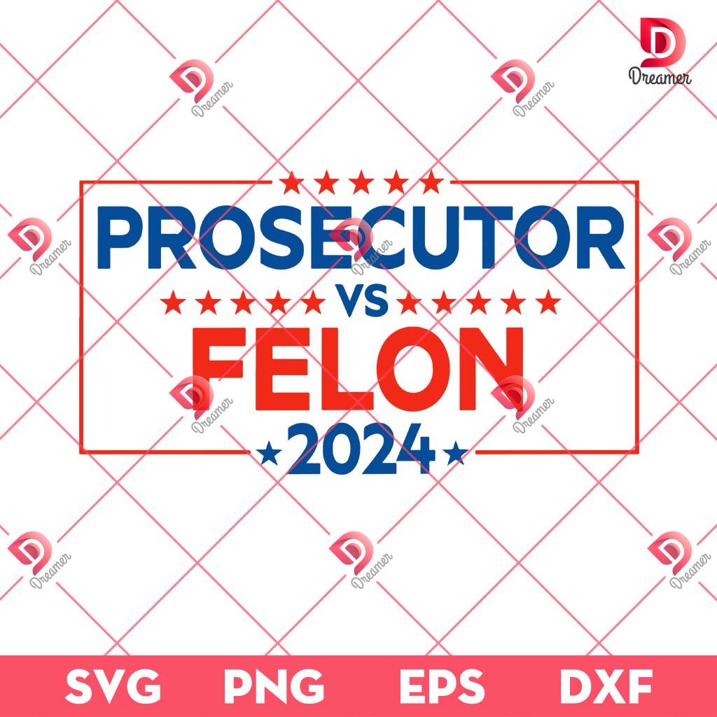 Voting Election 2024 USA Race Parody SVG PNG, Prosecutor Vs Felon 2024 SVG PNG