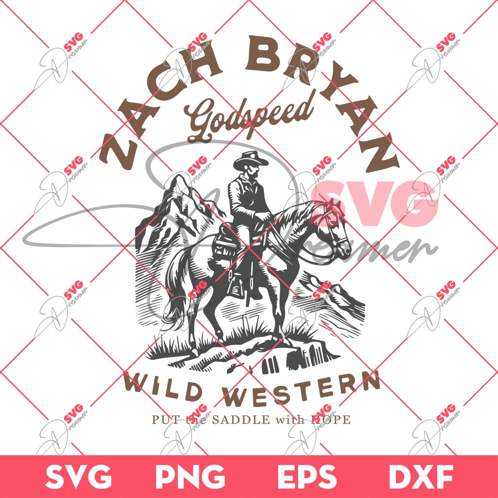 Zach Bryan Godspeeds Wild Western SVG PNG, Music SVG PNG