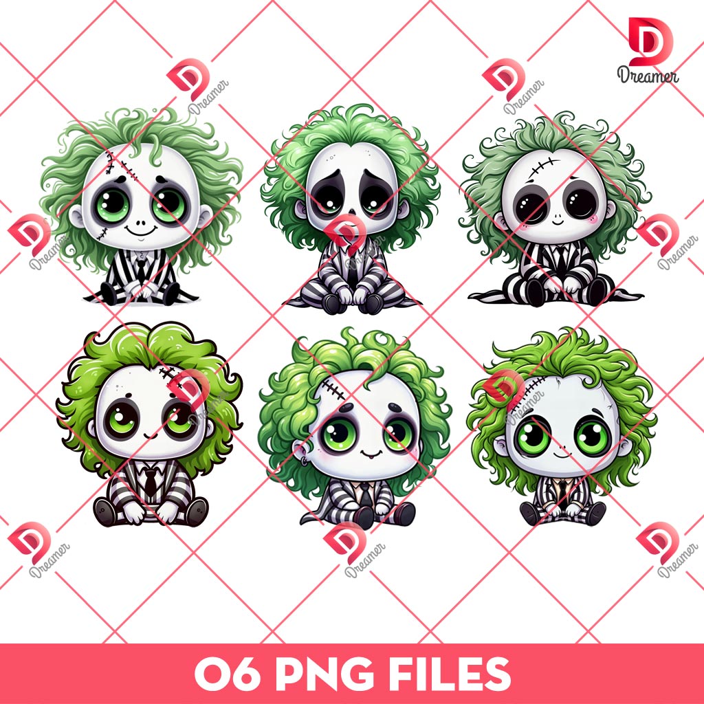 Baby Beetlejuice PNG, Cute Chibi Beetlejuice PNG
