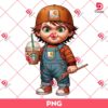 Baby Chucky Drinks Coffee Starbucks PNG, Cute Horror Characters Halloween PNG
