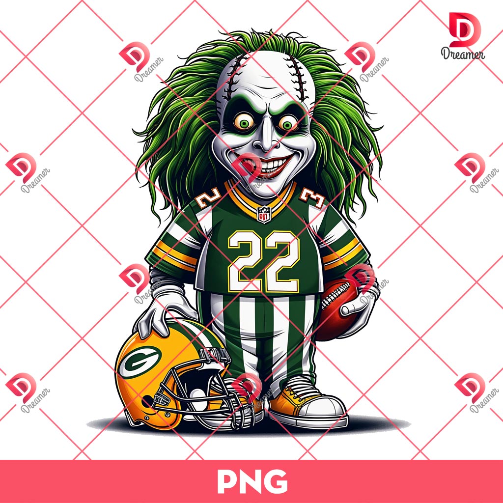 Beetlejuice Green Bay Packers NFL PNG, Beetlejuice Football PNG