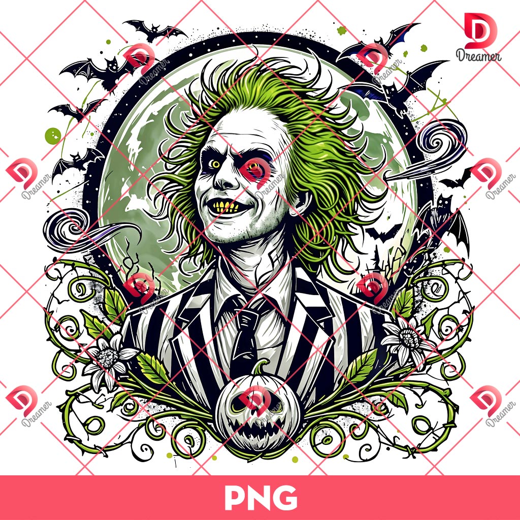 Beetlejuice Horror Halloween PNG, Scary Movie Characters PNG