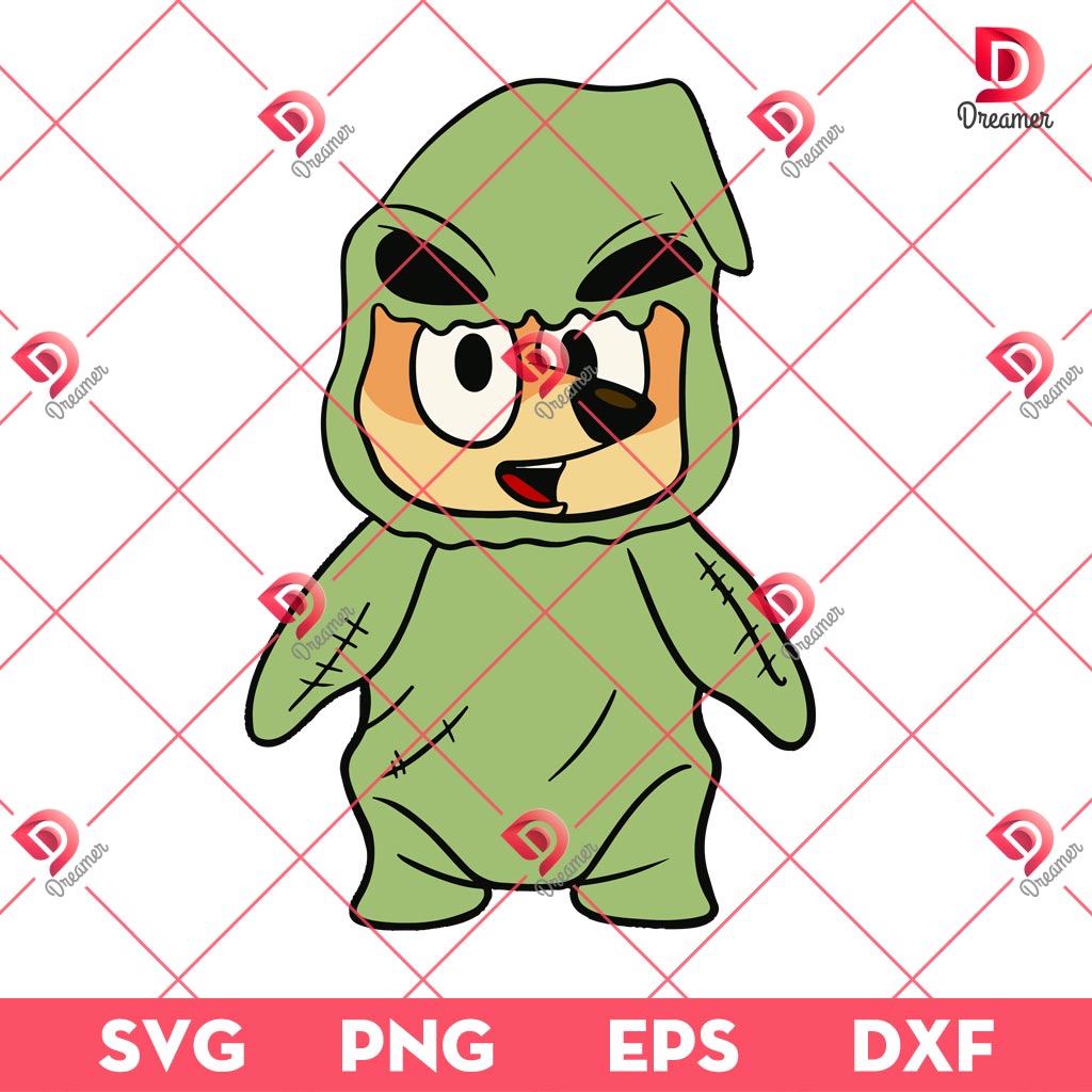 Bingo Oogie Boogie Halloween SVG PNG, Bluey Bingo Nightmare Before Chrisrmas SVG PNG, Bluey Halloween SVG PNG