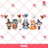 Bluey Friends Halloween PNG, Bluey And Disney Balloon Halloween PNG