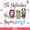 Bluey Friends The Nightmare Before Bluey PNG, Bluey Halloween PNG