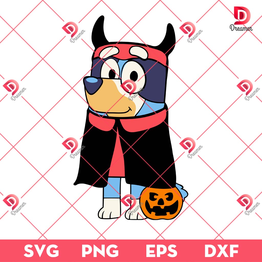 Bluey Horror Characters Halloween SVG PNG, Bluey Halloween PNG SVG