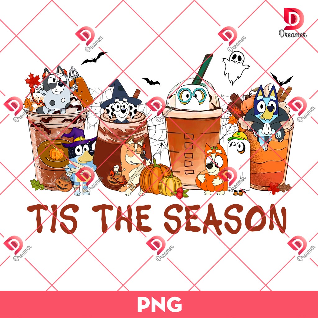 Bluey Tis The Season PNG, Fall PNG, Halloween PNG