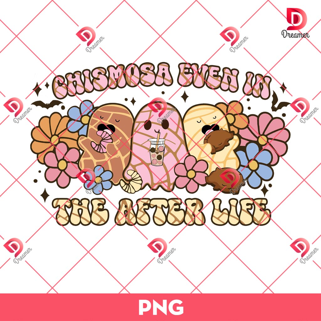 Chismosa Even In The After Life PNG, Cute Ghost Halloween PNG