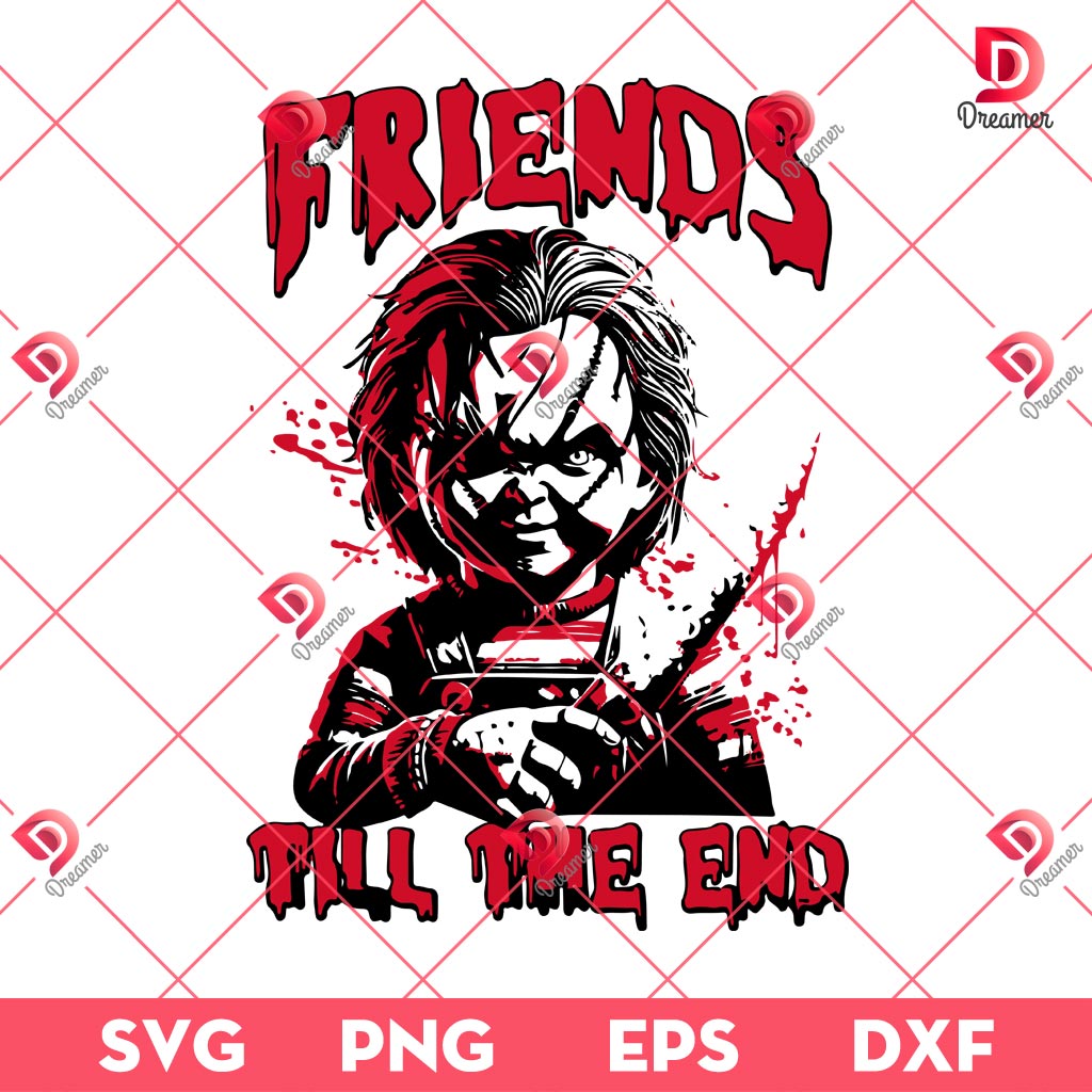 Chucky Friends Till The End SVG PNG, Horror Characters Halloween SVG PNG