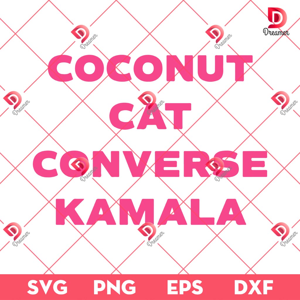 Coconut Cat Converse Kamala SVG PNG, Kamala Harris SVG PNG, Childless Cat Lady SVG PNG