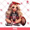 Cute Girl San Francisco 49ers PNG, Cute Cartoon Girl NFL Football 49ers PNG