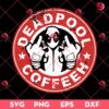 Deadpool Coffee SVG PNG, Marvel Deadpool Wolverine PNG SVG EPS DXF