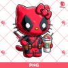 Deadpool Hello Kitty Drinks Starbucks Coffee PNG, Hello Kitty Deadpool PNG