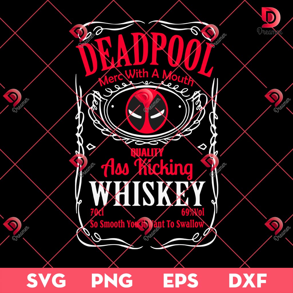 Deadpool Whiskey SVG PNG, Whiskey Deadpool Logo PNG SVG