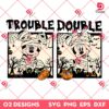 Disney Mickey Minnie Trouble Double PNG SVG, Mickey Minnie Halloween SVG PNG, Disney Mouse Mummy SVG PNG