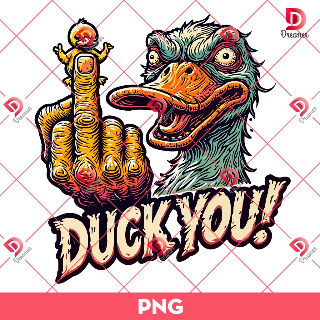 Duck You Funny Animals PNG, Funny Scary Duck PNG