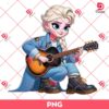 Elsa Princess Wearing Carhartt Fashion PNG, Elsa Frozen Playing Guitar PNG