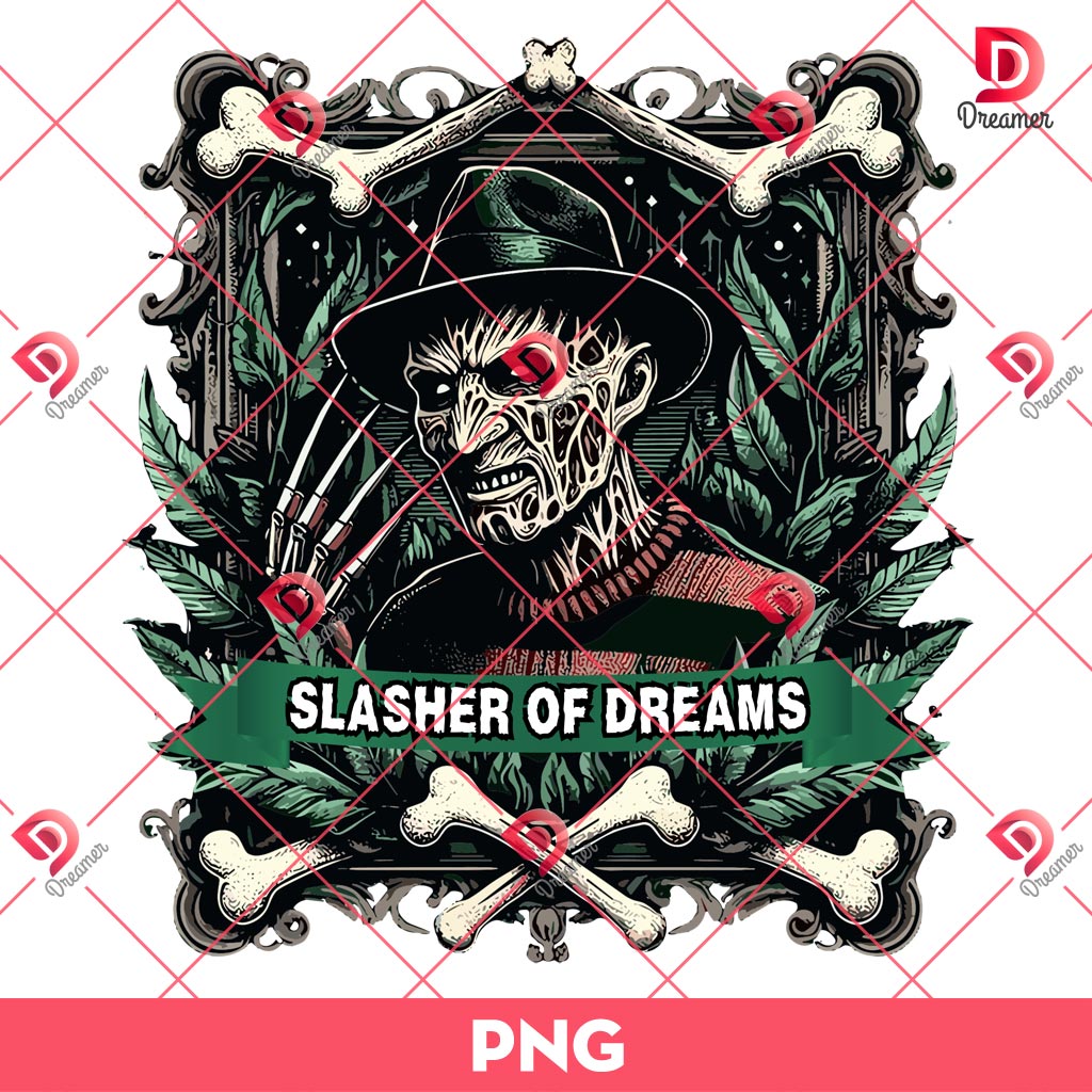 Freddy Krueger Slasher Of Dreams PNG, Halloween Horror Characters PNG