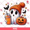 Ghost Pumpkin Coffee PNG, Cute Ghost Fall Vibes PNG, Ghost Halloween PNG