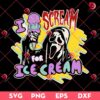 Ghostface I Scream For Ice Cream SVG PNG, Horror Character Halloween SVG PNG