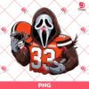 Ghostface NFL Cleveland Browns PNG, Horror Character Football PNG