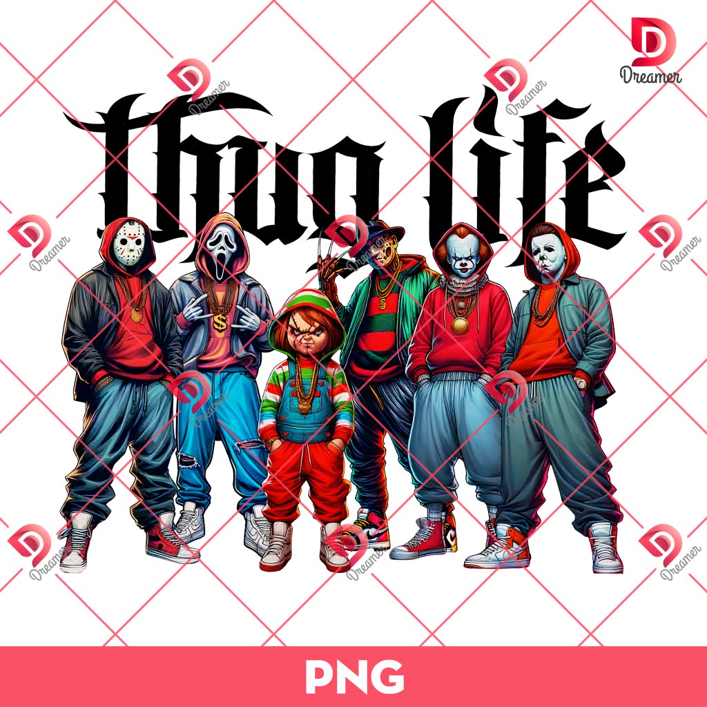 Halloween Thug Life Horror Killers PNG, Thug Life Horror Characters PNG