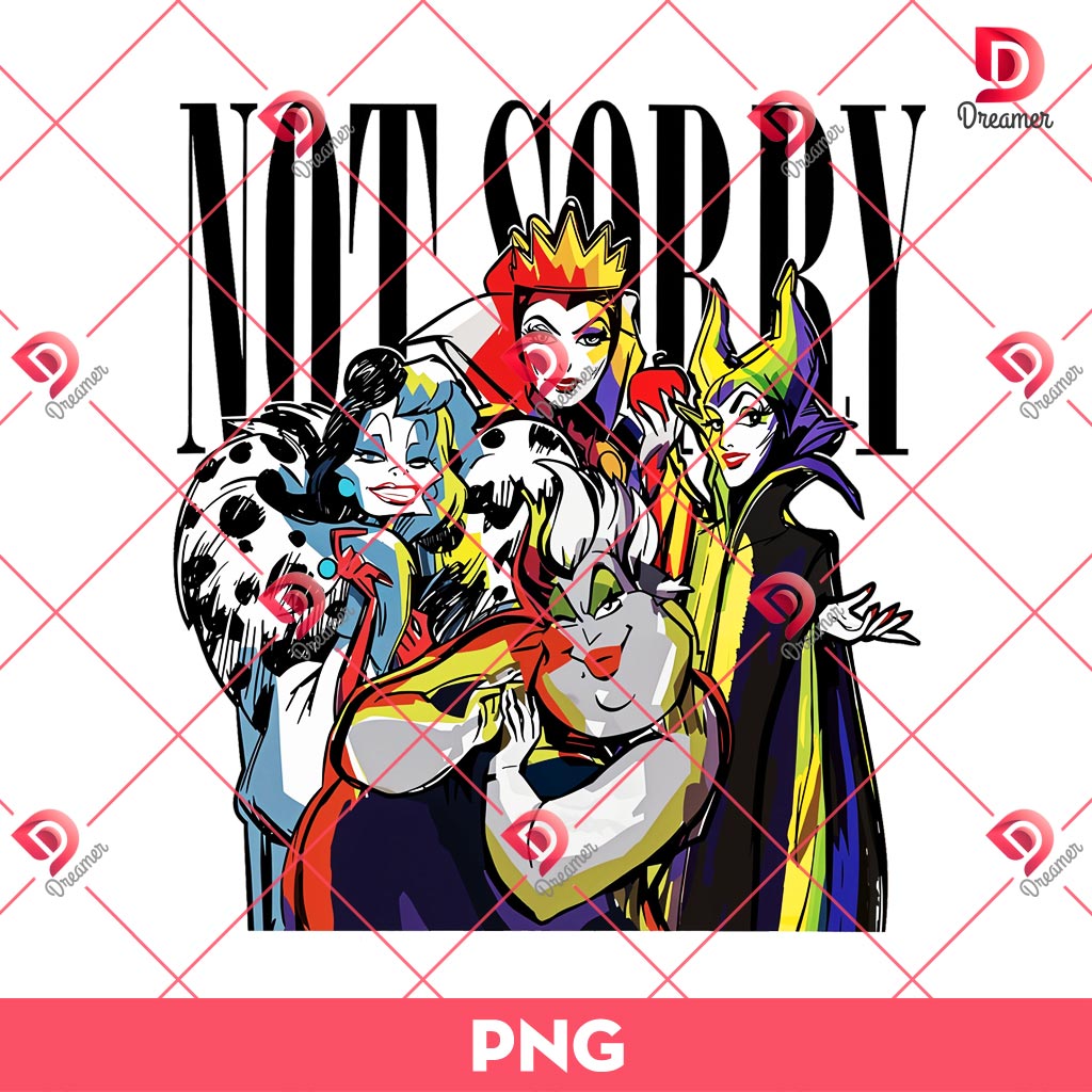 Halloween Villains PNG, Bad Witches Club PNG, Halloween Not Sorry PNG