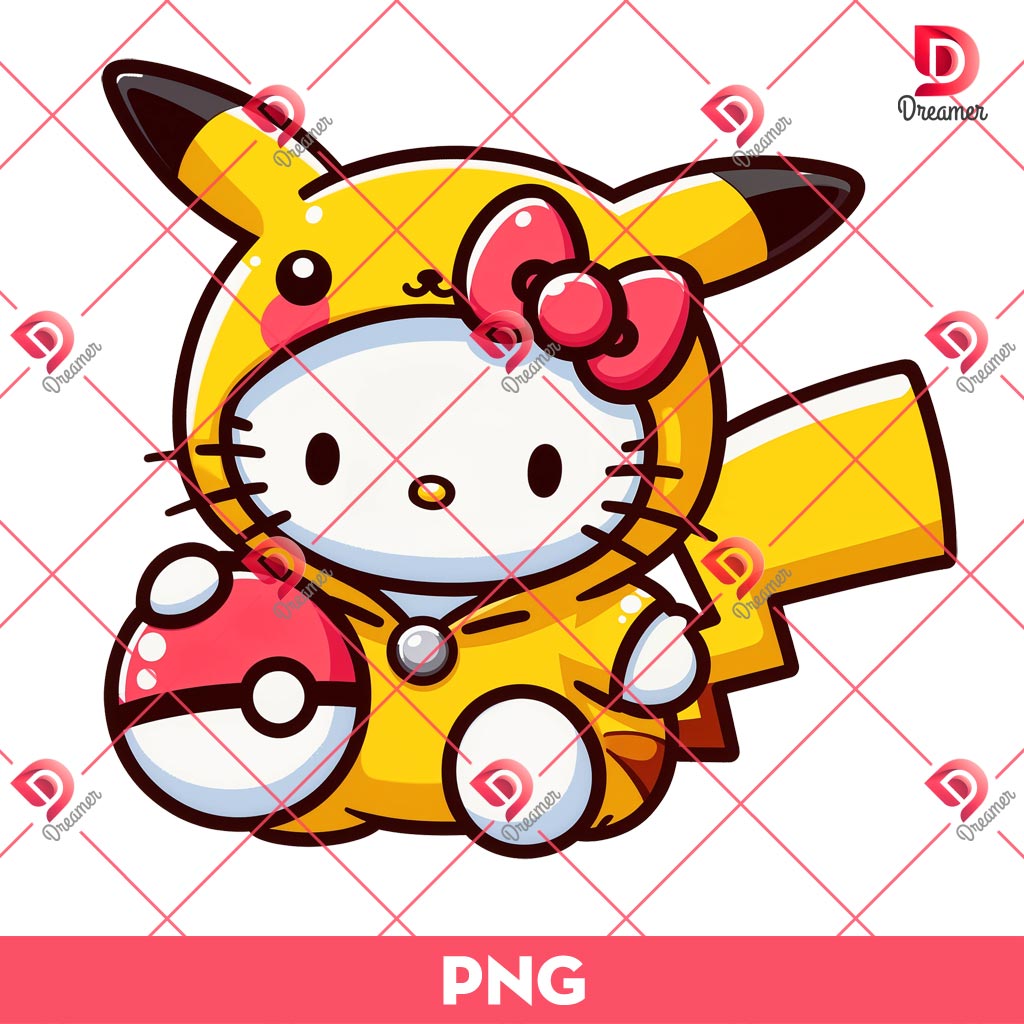 Hello Kitty Cosplay Pikachu PNG, Pokemon Kitty PNG, Hello Pikachu PNG