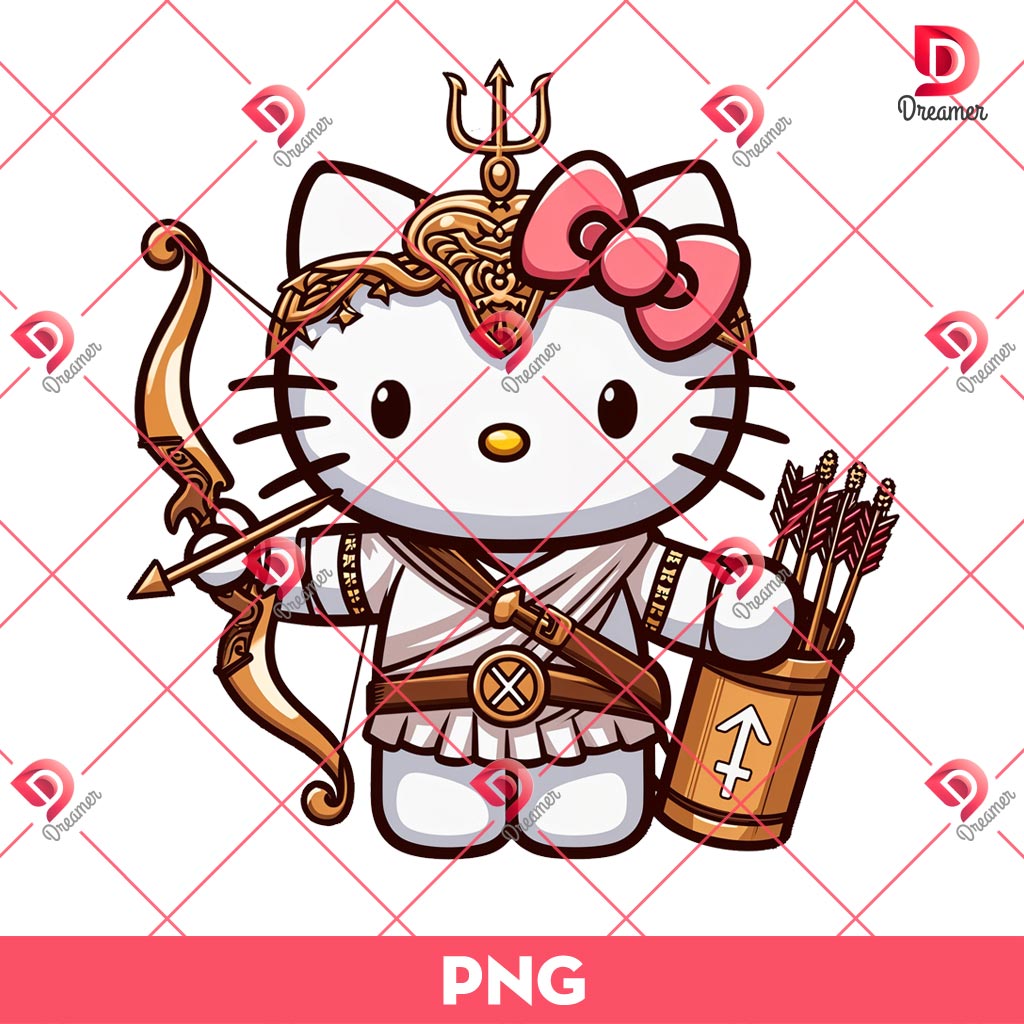 Hello Kitty Sagittarius PNG, Zodiac Signs Hello Kitty PNG