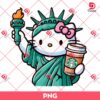 Hello Kitty Statue Of Liberty PNG, Hello Kitty America PNG, Kitty Coffee PNG