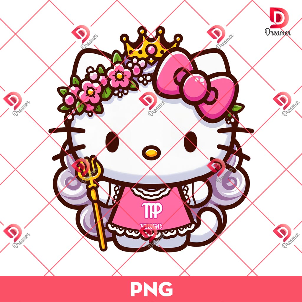 Hello Kitty Virgo PNG, Zodiac Signs Hello Kitty PNG