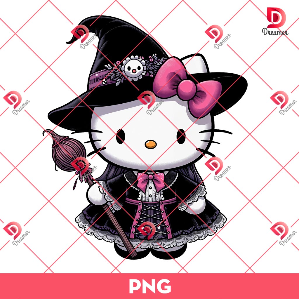 Hello Kitty Witches PNG, Halloween Hello Kitty PNG