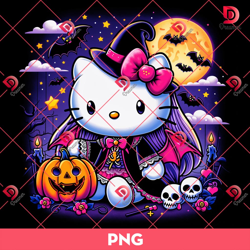 Hello Kitty Witches PNG, Hello Kitty And Pumpkin Halloween PNG