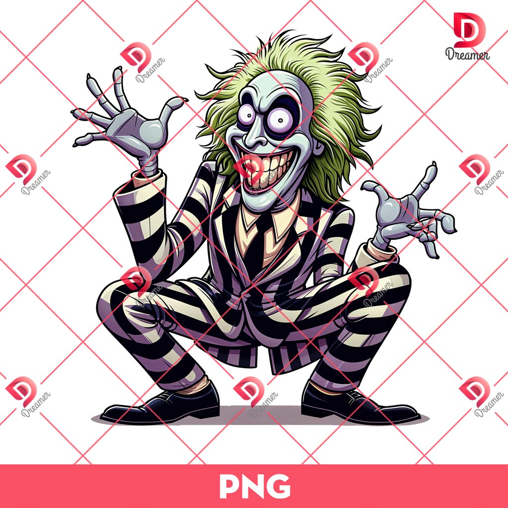 Here Comes Beetlejuice PNG, Beetlejuice Movie PNG, Horror Character PNG