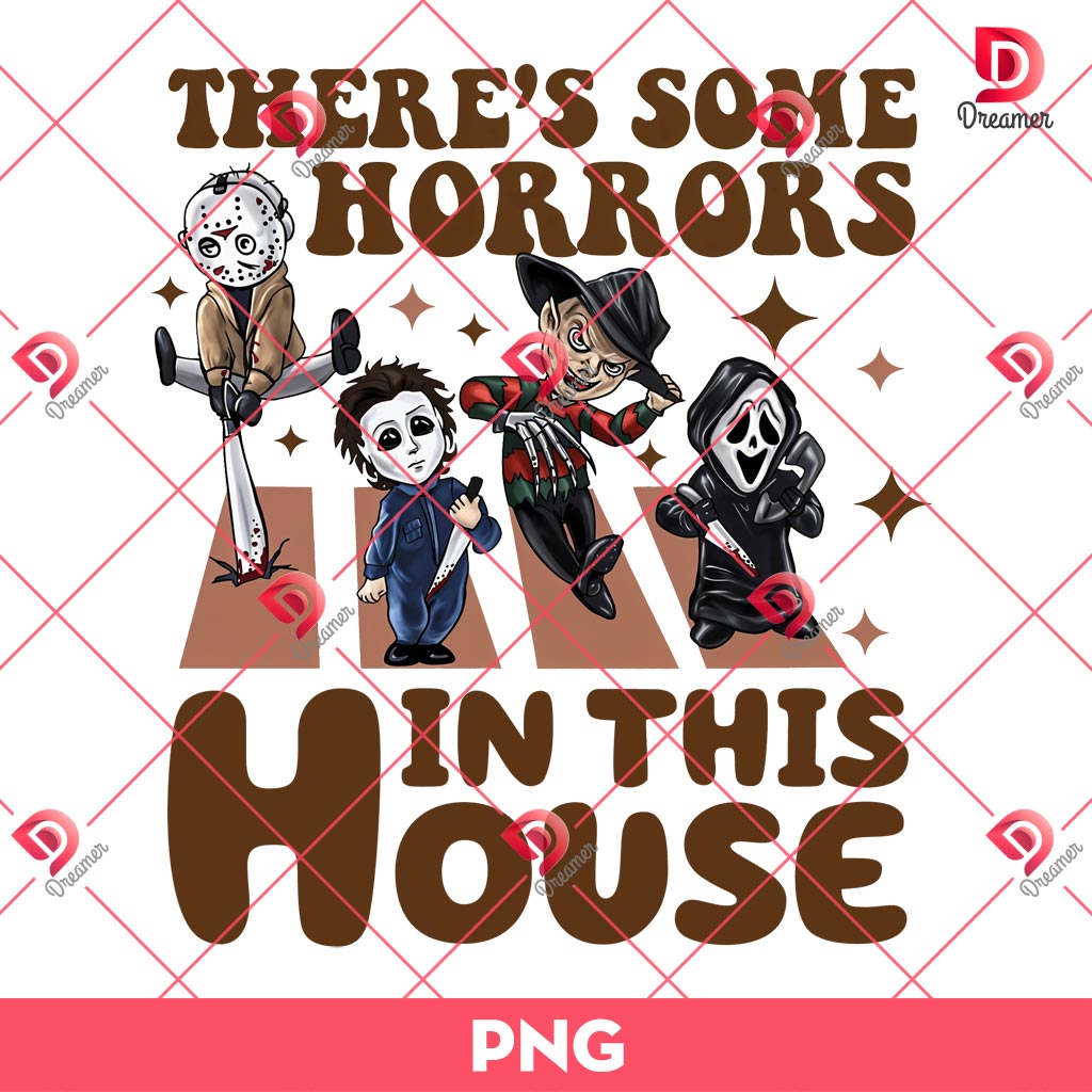 Horror Characters There's Some Horrors In This House PNG, Horror Movie Killers PNG, Halloween PNG
