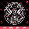 Horror Killer Drinks Coffee Halloween SVG PNG, The Blackest Coffee The Devil's Coffee PNG SVG
