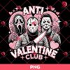 Horror Killers Anti Valentine Club PNG, Horror Characters Halloween PNG