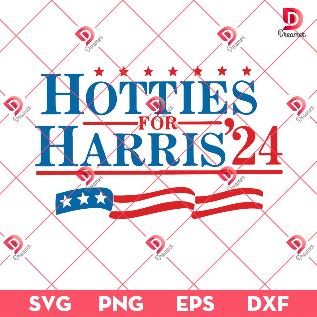 Hotties For Harris 24 SVG PNG, Kamala Harris 2024 SVG PNG