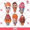 Ice Cream Halloween Summer Popsicle PNG, Ice Cream Horror Characters Halloween PNG