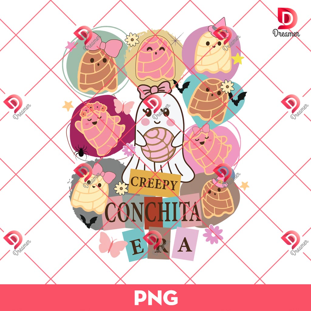 In My Creepy Conchita Era PNG, Cute Ghost Halloween PNG